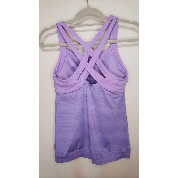 Athleta Purple Cross-Back Sports Bra Tank - S - Picture 2 of 11